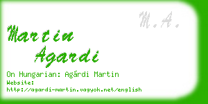 martin agardi business card