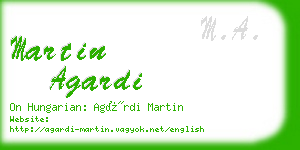 martin agardi business card